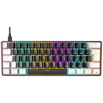 Teclado mecanico usb gamer aura gk2 rainbow switch brown preto e branco