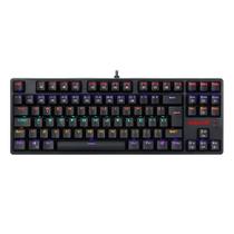 Teclado mecanico usb gamer daksa rainbow switch blue redragon k576r-1 preto