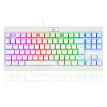 Teclado mecanico usb gamer dark avenger rgb switch blue redragon k568w-rgb branco Teclado mecanico usb gamer dark avenger rgb switch blue redragon k568w-rgb branco
