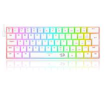 Teclado mecanico usb gamer dragonborn switch brown redragon k630w-rgb branco