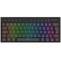 Teclado mecanico usb gamer horus mini rgb switch brown redragon k632-rgb preto
