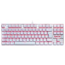 Teclado mecanico usb gamer kumara switch blue redragon k552w-2 branco
