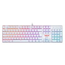 Teclado mecanico usb gamer mitra rgb switch preto redragon k551w-rgb v2 branco