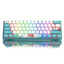 Teclado mecânico Womier WK61 RGB com fio 60% com teclas