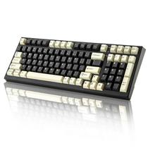 Teclado mecânico YUNZII YZ98 Gasket, layout NKRO 98% 1800 sem fio BT5.0/2.4G/USB-C de 99 teclas com LED RGB retroiluminado para Linux/Win/Mac (preto, switch Cocoa Cream V2) Teclado mecânico YUNZII YZ98 Gasket, layout NKRO 98% 1800 sem fio BT5.0/2.4G/USB-C de 99 teclas com LED RGB retroiluminado para Linux/Win/Mac (preto, switch Cocoa Cream V2)