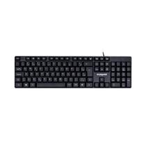 Teclado Membrana Maxprint Office Easy Com Fio ABNT2 Preto