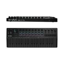 Teclado MIDI RGB De 37 Teclas Com Faders, Encoders, Sintetizador DX-7 Integrado, 16 Pads M-vave
