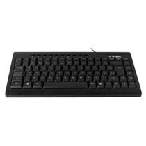 Teclado Mini 65% Gamer/Escritório Com 10 Teclas Multimídia Design Slim Ergonômico Cabo 1,8 Metros Resistente a Derramamento de Líquidos