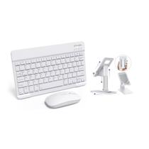 Teclado Mini Com Mouse Bluetooth + Suporte P/ Tablet Sm Galaxy A7 T500/ T505