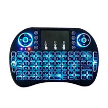 Teclado Mini com Mouse e Iluminação LED Ideal para Console e Smart TV