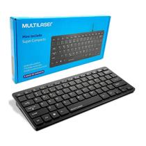 Teclado Mini Multilaser Slim Comfort Usb Preto Ref TC154