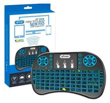 Teclado Mini Sem Fio Touchpad Led Usb Para Pc Tv Android Ios Teclado Mini Sem Fio Touchpad Led Usb Para Pc Tv Android Ios