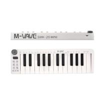 Teclado Mini USB Recarregável De 25 Teclas M-VAVE SMK-25 Controlador MIDI Sensível À Velocidade Teclado Mini USB Recarregável De 25 Teclas M-VAVE SMK-25 Controlador MIDI Sensível À Velocidade