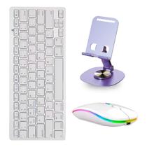 Teclado + Mouse Bluetooth E Suporte Para Galaxy Tab S6 Lite Teclado + Mouse Bluetooth E Suporte Para Galaxy Tab S6 Lite