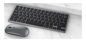 Teclado Mouse Bluetooth Recarregável Wireless