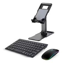 Teclado + Mouse Bluetooth + Suporte Compatível com IPad Geração 8g/9g