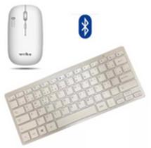 Teclado Mouse Bluetooth Tablet Notbook Phone Celular Cor do mouse Branco Cor do teclado Branco