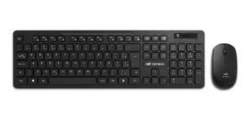 Teclado + Mouse C3tech Sem Fio Wireless Abnt2 K-w20bk Cor do mouse:PretoCor do teclado:Preto