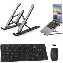 Teclado, Mouse e Suporte Preto p Notebook Samsung Galaxybook