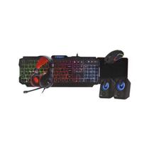 Teclado Mouse Fone Kit Gamer 5 In 1 Kg501 Portugues