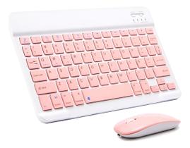Teclado Mouse Sem Fio Bluetooth Tablet Notebook Universal Premium