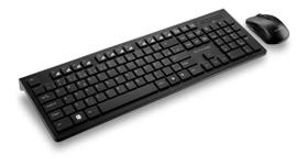 Teclado + Mouse Sem Fio Multilaser Slim 2.4Ghz ABNT 2 Preto - TC212