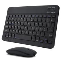 Teclado + Mouse sem Fio p/ Tablet Samsung S9 - Preto - Star Capas E Acessórios