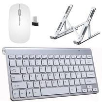 Teclado Mouse Slim E Suporte Branco Para Notebook Acer