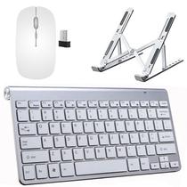 Teclado Mouse Slim e Suporte Branco para Notebook Gigabyte