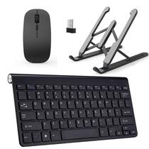 Teclado Mouse Slim e Suporte Preto para Notebook Positivo