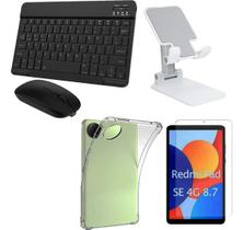Teclado Mouse+ Suporte+ Capa Tpu+ Pelicula Para Redmi Se 8.7 Teclado Mouse+ Suporte+ Capa Tpu+ Pelicula Para Redmi Se 8.7