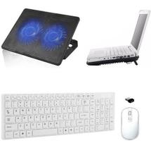 Teclado, Mouse Suporte Cooler Duplo Notebook Acer - Branco