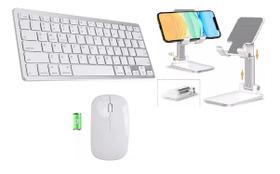 Teclado Mouse Suporte Kit Galaxy A8 X200/X205 10,5 Branco