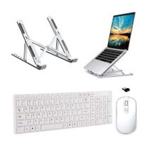 Teclado Mouse Wireless E Suporte Branco Para Notebook Msi Teclado Mouse Wireless E Suporte Branco Para Notebook Msi