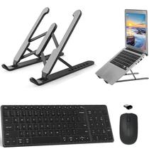 Teclado Mouse Wireless e Suporte Preto para Notebook MSI GV Teclado Mouse Wireless e Suporte Preto para Notebook MSI GV