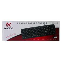Teclado Mox Multimídia USB PC e Notebook Padrão ABNT2