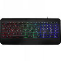 Teclado Mtek KB-7701LR Portugues USB com Backlight Rainbow - Preto