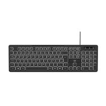 Teclado Multi Led Soft Silence, LED Branco, USB, ABNT2, Preto - TC268