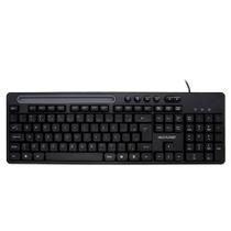 Teclado Multi Multimidia Office, USB, com Apoio para Smartphone, Teclas Silenciosas, Preto - TC262