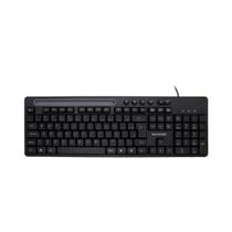 Teclado Multilaser Multimidia Office, USB, com Apoio para Smartphone, Teclas Silenciosas, Preto - TC262