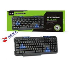 Teclado Multimédia USB Com Fio Standard Jogos Choki Tec-167