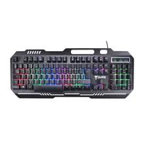 Teclado Multimídia CLANM CL-TM8153 com Apoio para Celular USB ABNT-2 LED Rainbow Preto Teclado Multimídia CLANM CL-TM8153 com Apoio para Celular USB ABNT-2 LED Rainbow Preto