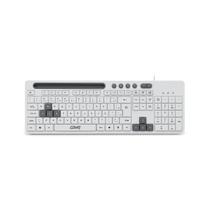 Teclado Multimidia com Apoio para Smartphone Conexão USB Branco Multilaser TC264
