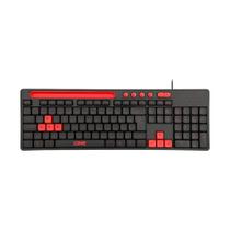 Teclado Multimídia Gamer Preto e Vermelho com Suporte de Smartphone Multilaser - TC266