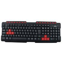 Teclado Multimidia Gamer USB Action Preto OEX TC200 Vermelho