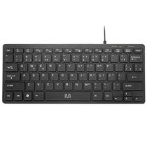 Teclado Multimídia Mini Multi TC154/TM400, Cabo USB, Formato Slim Compacto, Digitação Silenciosa, ABNT2 - Preto