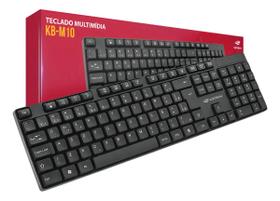 Teclado Multmídia Com Fio Usb Ergônomico ABNT2