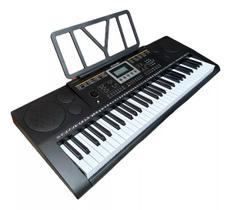 Teclado musical 500 timbres e 500 ritmos, 3 modos teaching, preto