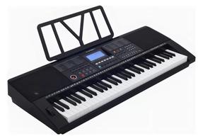 Teclado musical 500 timbres e ritmos, preto, mod mt5000
