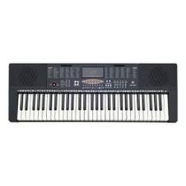Teclado musical 61 teclas 300 timbres e ritmos preto m-t1280